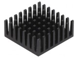 Radiator extrudat cu aripioare BGA negru 27,9x27,9 mm