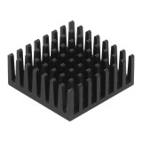 Radiator extrudat cu aripioare BGA negru 27,9x27,9 mm