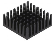 Radiator extrudat cu aripioare BGA negru 27,9x27,9 mm foto