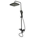Set de dus premium din cupru, negru mat, 3 functii, cap ploaie