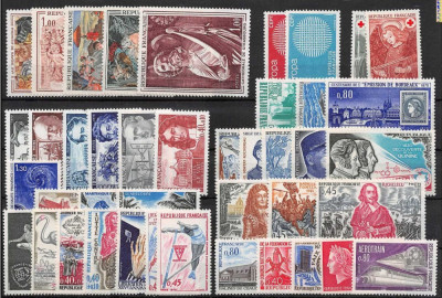 C4687 - Franta 1970 - lot timbre nestampilate MNH,anul complet foto