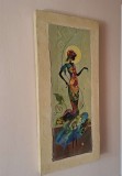 Frumuseţe egipteană, semnată A. Wahab, Imprimare laminată, tablou decorativ