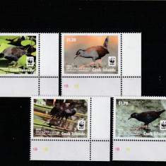 Cook Islands 2014-Fauna,WWF,Pasari,serie (partea I) 4 val.dant.,colt coala