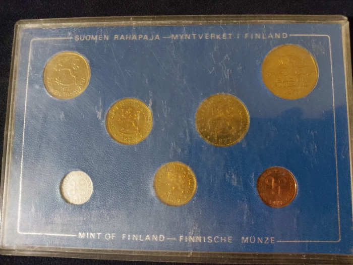 Seria completata monede - Finland 1977