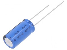 Condensator Electrolitic 10uF 400V THT 10x20mm Raster 5mm