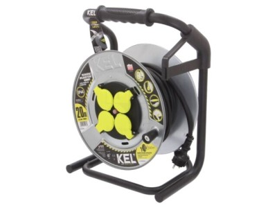 Prelungitor alimentare KEL 3x2,5mm2 4 prize 20m 16A negru foto