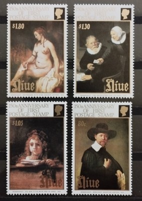 BC637, Niue 1990, serie picturi Rembrandt foto