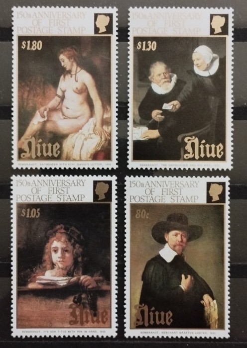BC637, Niue 1990, serie picturi Rembrandt