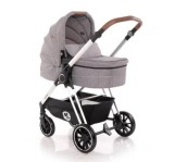 Carucior Set 3 in 1, Angel, cadru din aluminiu, Grey