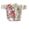 Bluza trening cu maneca scurta, model cu flori, marimea 2 ani