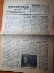 sportul popular 29 noiembrie 1954-CCA,flacara ploiesti,dinamo si metalul resita foto