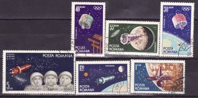 C3308 - Romania 1965 - Cosmos 6v.stampilat CTO foto