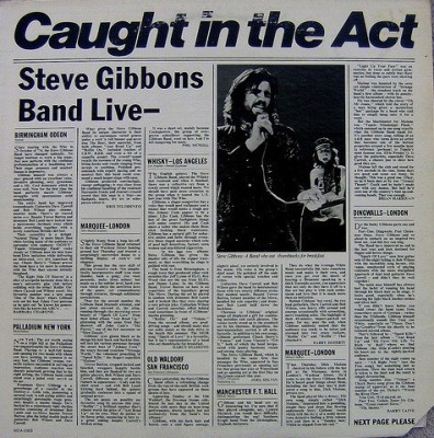 Vinil Steve Gibbons Band &amp;ndash; Caught In The Act (VG++) foto