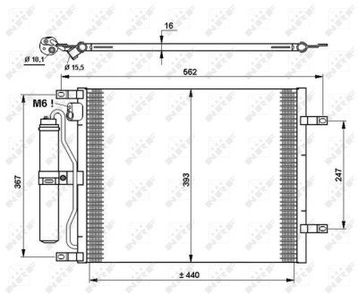 NRF 35784 EASY FIT Condensator, climatizare foto