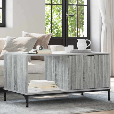 vidaXL Masă de cafea sonoma gri 90 x 49 x 46 cm Lemn compozit 883450 foto