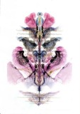 E121. Tablou print pe hartie, dupa o creatie originala, neinramat, 21 x 29 cm, Abstract, Acuarela, RavariuArt