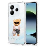Husa antisoc pentru redmi note 14 4g, airbag pro, clear, working girl
