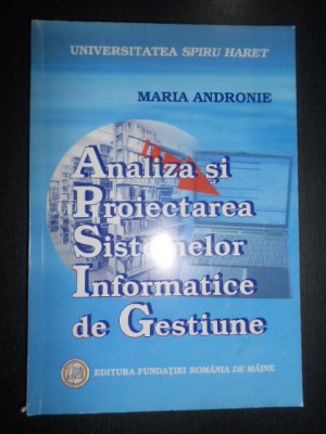 Maria Andronie - Analiza si proiectarea sistemelor informatice de gestiune foto