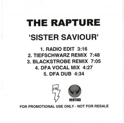 CD The Rapture &amp;lrm;&amp;ndash; &amp;#039;Sister Saviour&amp;#039;, original foto