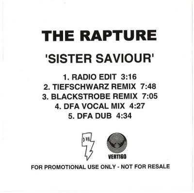 CD The Rapture &amp;lrm;&amp;ndash; &amp;#039;Sister Saviour&amp;#039;, original foto