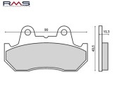 Set placute frana - Honda CB-F 400 - CB-N 400 - CB 750 - GL 1200 - GL 1500 - VF 750 - CB-F 1100 - NSR-R 250 (RMS), Oem