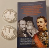 Cumpara ieftin Set 2 Monede BNR uncie argint, 150 ani - Unificarea Institutiilor Politice Centrale ale Romaniei moderne, tiraj mic, doar 500 ex, rara