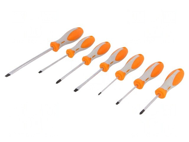 Set Șurubelnițe Pozidriv și Plate, 7 Bucăți