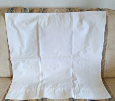 Fata de perna, Vintage din bumbac cu broderie englezeasca sparta