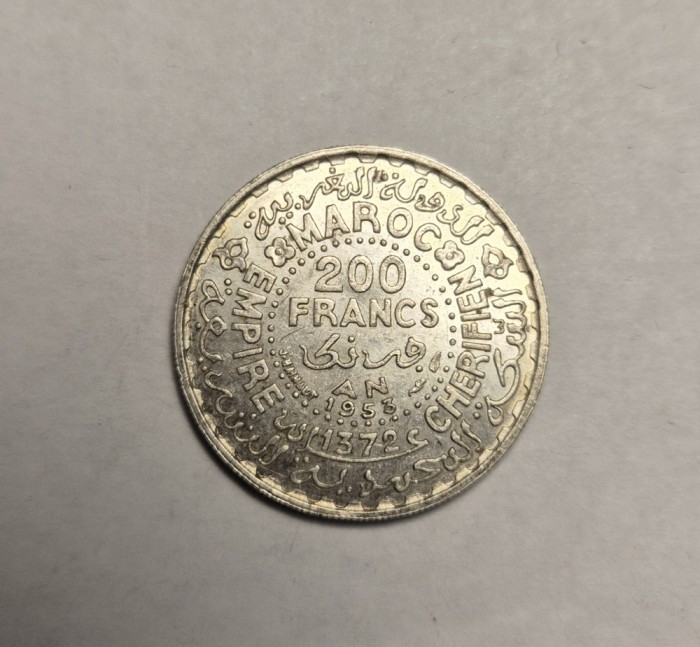 Maroc 200 Franci Francs 1953 UNC