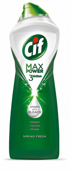 Cif Max Power Spring, Crema Universala Pentru Curatat, Cu Efect De Albire, 1001 Gr.