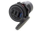 Alimentator USB ESOL 45041, 2x USB A și USB C, negru