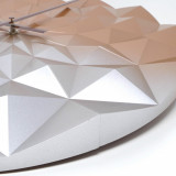 Ceas geometric de precizie analog de perete creat de designer model Diamond roz auriu metalic, TFA