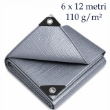 Cumpara ieftin Prelata ranforsata de inalta rezistenta, 6x12 m, inele metalice, 110 g/mp