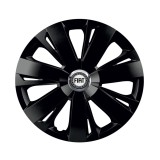 Cumpara ieftin Set 4 capace roti Negre Cu Inel Cromat Energy R14 pentru gama auto Fiat, Autohelix MSA