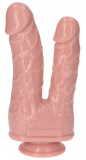 Dildo dublu Italian Cock Natural 21 cm, TOYZ4LOVERS