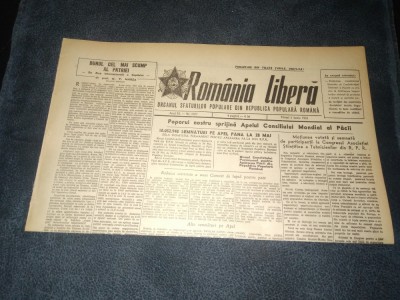 ZIARUL ROMANIA LIBERA 1 IUNIE 1951 RAZBOI COREEA foto