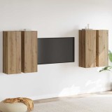 vidaXL Set Dulapuri TV 4 pcs stejar artizanal 30.5 x 30 x 90 cm