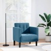 VidaXL Canapea Scaun cu cotiere, albastru, 53 cm, catifea 4100552
