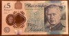 B11 22 - Bancnota foarte veche - Marea Britanie - Anglia - 5 lire sterline regele Charles