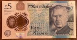 B11 22 - Bancnota foarte veche - Marea Britanie - Anglia - 5 lire sterline regele Charles