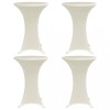 VidaXL Husă de masă cu picior, 4 buc., crem, &Oslash;80 cm elastic 279076