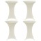 vidaXL Husă de masă cu picior, 4 buc., crem, &Oslash;80 cm elastic 279076