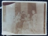 Fotografie tip Carte Postala, Militar cu familia, 1924