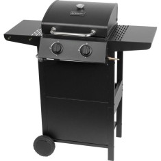 Gratar gradina, grill dreptunghiular, cu gaz, 2 arzatoare, cu roti, capac, rafturi, 96x50x100 cm, BBQ Andora