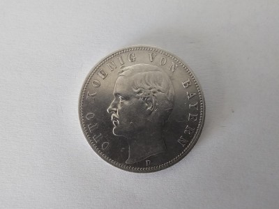 Germania 5 Mark 1899 Argint are 28 gr,impecabila foto