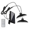 Set 2 Lampi Solare 200W, Telecomanda, Senzor Amurg, ABS, Negru, LED, Panou Solar, IP65, Gradina, Exterior