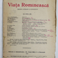 VIATA ROMANEASCA , REVISTA LITERARA SI STIINTIFICA , ANUL XXIV , NR. 3-4 , MARTIE - APRILIE , 1932 , PREZINTA SUBLINIERI , INSEMNARI , PETE SI URME DE