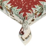 Fata de masă de Crăciun Tapet sat &icirc;nzăpezit 120x120cm, CMCLASS