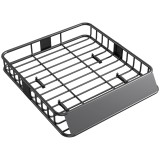 HOMCOM Portbagaj de 90,7 kg cu Deflectoare din Oțel Negru 110,5x99,5x18,5 cm | Aosom Romania