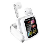 Casti wireless in-ear, Royaltenic T71, Bluetooth, display color cutie incarcare, albe